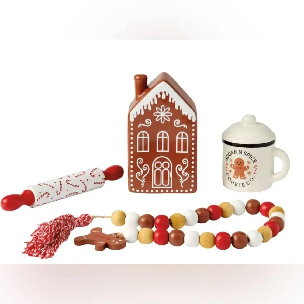 Holiday Tray Objects - Gingerbread House Collection